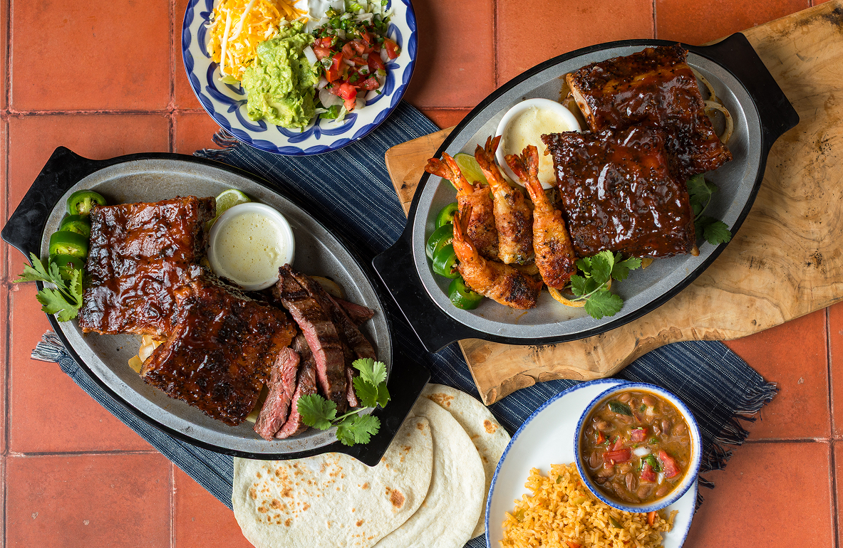 various plates of tex-mex food